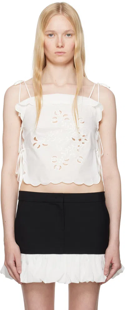 The Garment White Kirsten Tie Top In 000 White