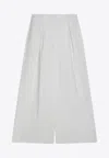 The Garment White Cotton Palazzo Trousers In White