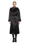 The Garment Kelly Satin Trench Coat With Wrap-panel In Black