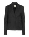The Garment Woman Blazer Black Size 6 Polyester, Viscose, Elastane In Black