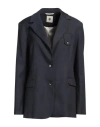 The Garment Woman Blazer Navy Size 6 Recycled Polyester, Viscose, Elastane In Navy Blue
