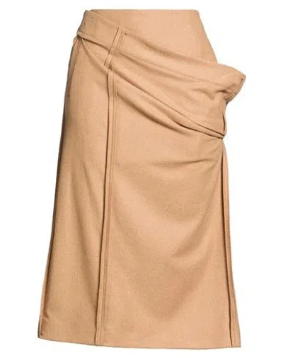 The Garment Woman Midi Skirt Camel Size 2 Recycled Wool, Polyamide, Lyocell In Beige