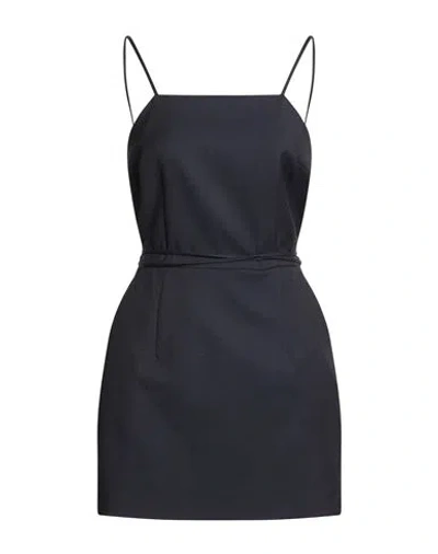 The Garment Woman Mini Dress Midnight Blue Size 6 Recycled Polyester, Viscose, Elastane In Black