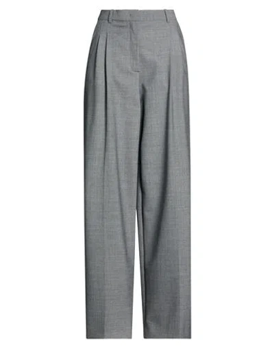 The Garment Woman Pants Grey Size 4 Polyester, Wool, Elastane In Gray