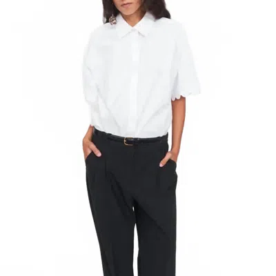 The Garment Women's Cyprus Scallop Shirt In White