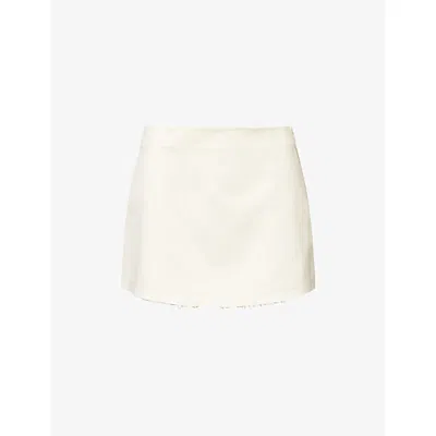 The Garment Womens Kelly A-line Cotton-blend Mini Skirt Ivory