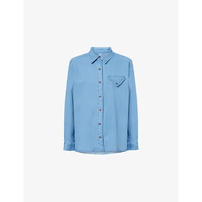 The Garment Denim Buttoned Shirt In Blue