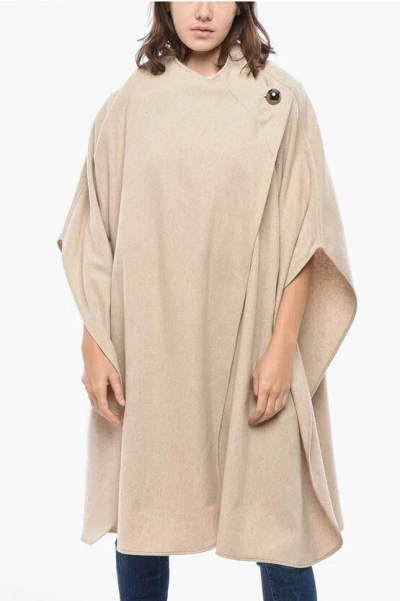 The Garment Wool Blend Mille Cape Coat In Neutral