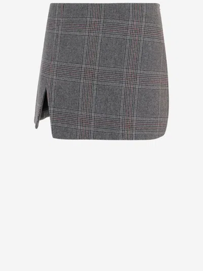 THE GARMENT WOOL BLEND SKIRT WITH CHECK PATTERN