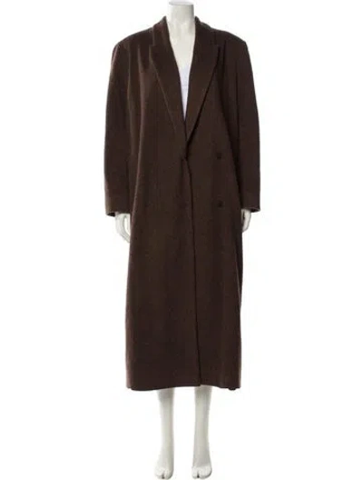 Pre-owned The Garment Wool Faux Fur Coat In Brown