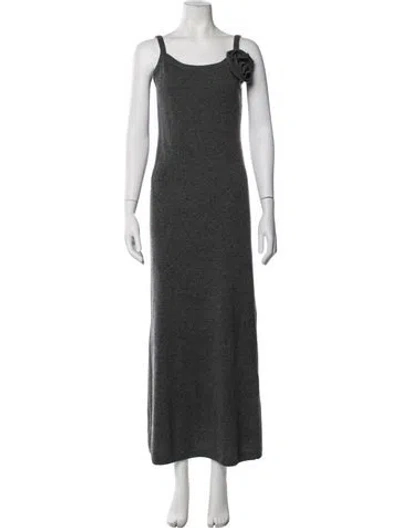 Pre-owned The Garment Wool Long Dress In Grey