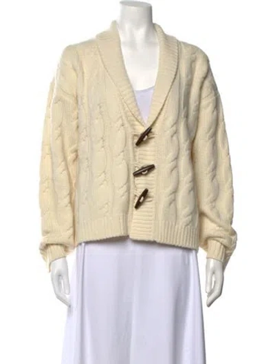Pre-owned The Garment Wool Open Front Sweater In Neutrals