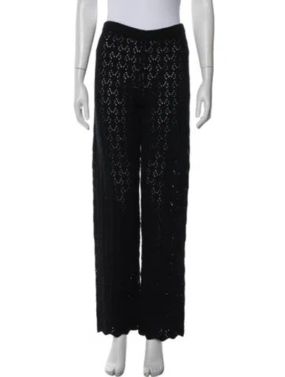 Pre-owned The Garment Wool Wide Leg Pants In Black