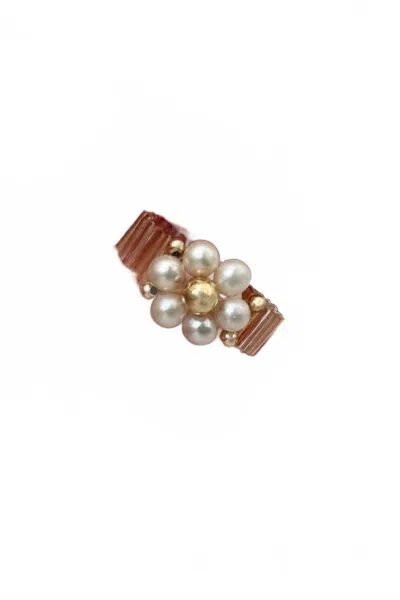 The General Collective Blossom Pearl Ring In White