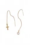 The General Collective Olive Threader Earrings In Gold
