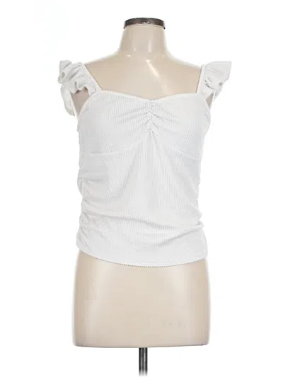Pre-owned The General Good Tube Top White Strapless Neckline Tops