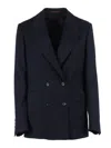 The Gigi Double-breasted Jacket In Blue