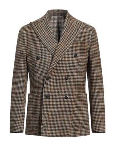 The Gigi Man Blazer Beige Size 36 Virgin Wool In Brown