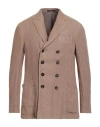 The Gigi Man Blazer Beige Size 40 Linen, Cotton In Brown