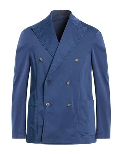 The Gigi Man Blazer Blue Size 38 Cotton, Silk, Elastane