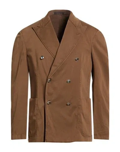 The Gigi Man Blazer Brown Size 40 Cotton, Silk, Elastane