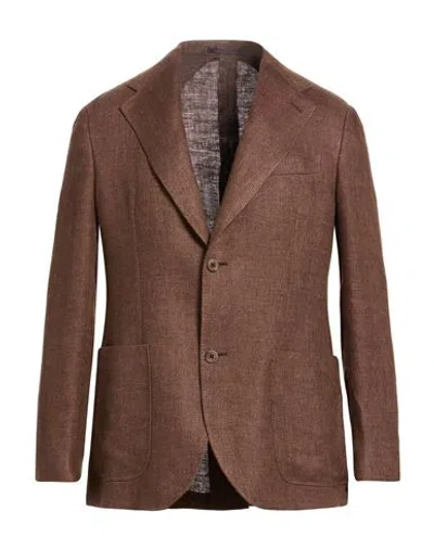 The Gigi Man Blazer Brown Size 40 Linen