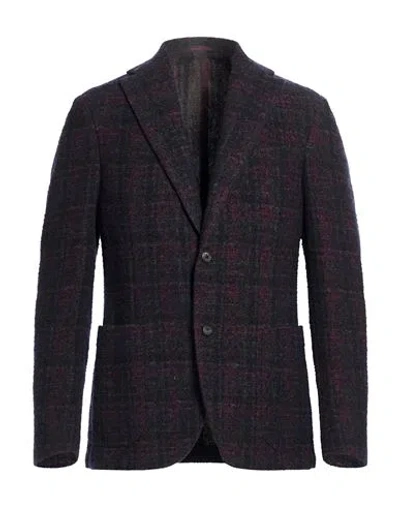 The Gigi Man Blazer Burgundy Size 46 Wool, Polyamide, Cotton In Multi