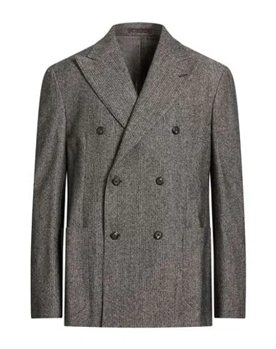 The Gigi Man Blazer Charcoal Size 42 Virgin Wool In Gray
