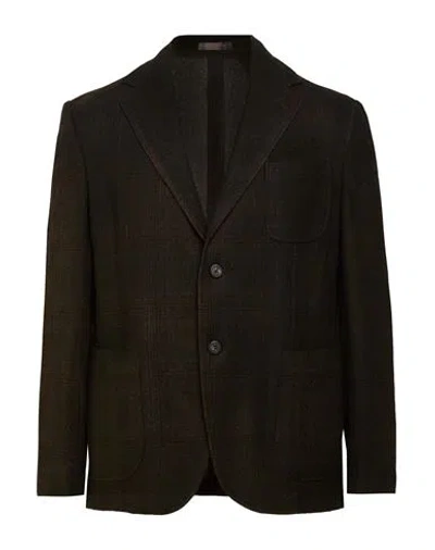 The Gigi Man Blazer Dark Brown Size 42 Virgin Wool