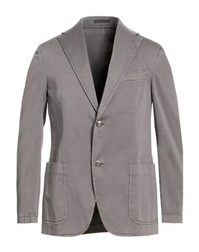The Gigi Man Blazer Grey Size 38 Cotton, Silk, Elastane In Gray