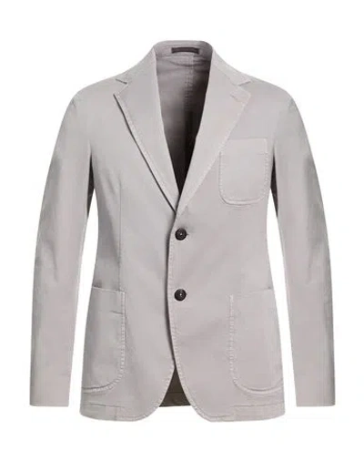 The Gigi Man Blazer Grey Size 42 Cotton, Elastane In Gray