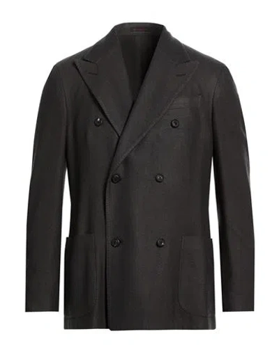 The Gigi Man Blazer Grey Size 44 Cashmere, Lyocell In Black