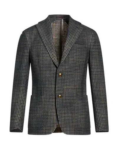 The Gigi Man Blazer Midnight Blue Size 36 Virgin Wool In Gray