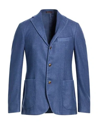 The Gigi Man Blazer Navy Size 38 Virgin Wool, Polyester In Blue