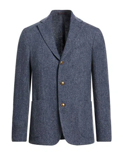 The Gigi Man Blazer Navy Size 48 Virgin Wool In Blue