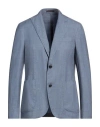 The Gigi Man Blazer Pastel Blue Size 40 Silk, Cashmere, Linen In Blue