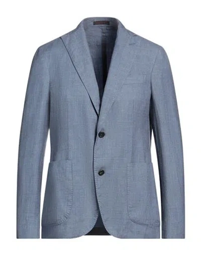 The Gigi Man Blazer Pastel Blue Size 40 Silk, Cashmere, Linen