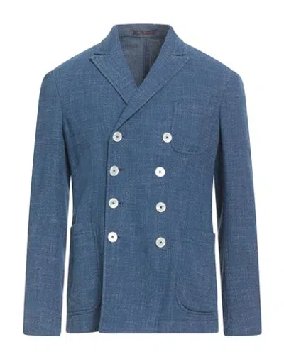 The Gigi Man Blazer Pastel Blue Size 44 Cotton, Linen, Polyester