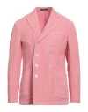 The Gigi Man Blazer Pink Size 38 Cotton, Linen, Polyester In Pink