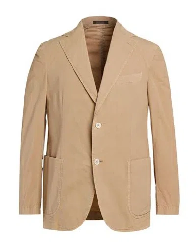 The Gigi Man Blazer Sand Size 40 Cotton, Elastane In Brown