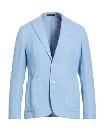 The Gigi Man Blazer Sky Blue Size 38 Cotton, Linen, Polyester