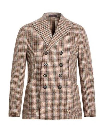 The Gigi Man Blazer Tan Size 42 Virgin Wool, Polyester In Brown