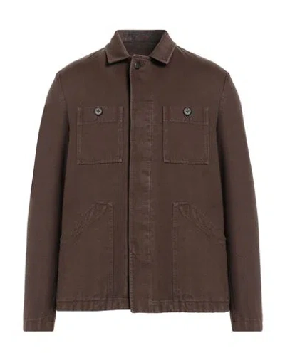 The Gigi Man Denim Shirt Chocolate Brown Size 40 Cotton