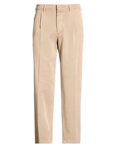 The Gigi Man Pants Beige Size 36 Cotton, Elastane In Neutral