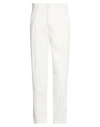 The Gigi Man Pants White Size 36 Cotton, Elastane In White