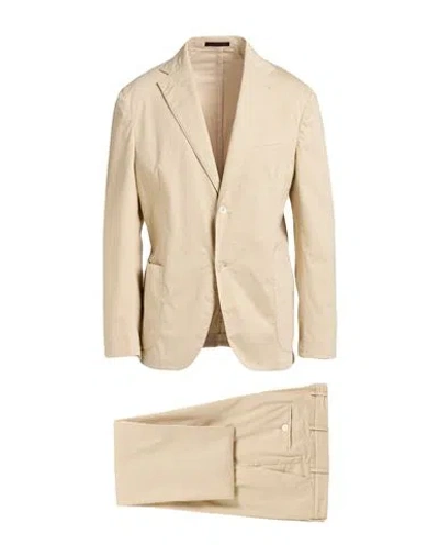 The Gigi Man Suit Beige Size 48 Cotton, Lyocell, Elastane In Neutral