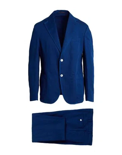 The Gigi Man Suit Blue Size 44 Linen, Cotton