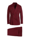 The Gigi Man Suit Brick Size 40 Cotton, Elastane In Red