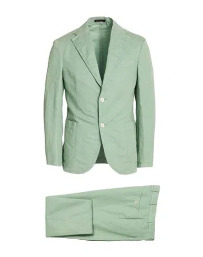 The Gigi Man Suit Sage Green Size 44 Linen, Cotton In Multi
