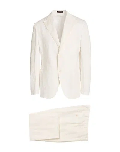 The Gigi Man Suit White Size 44 Linen, Cotton In Multi
